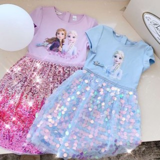 🔥Xả Hàng🔥 Váy Elsa 2023 màu Xanh, Tím Hồng Đính Kim Sa Lấp Lánh ( Có Khóa Kéo sau lưng )