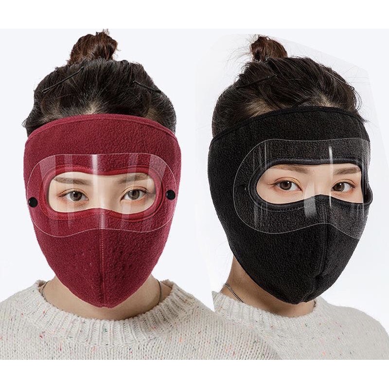 Khẩu trang ninja vải lót nỉ có kèm kính | BigBuy360 - bigbuy360.vn