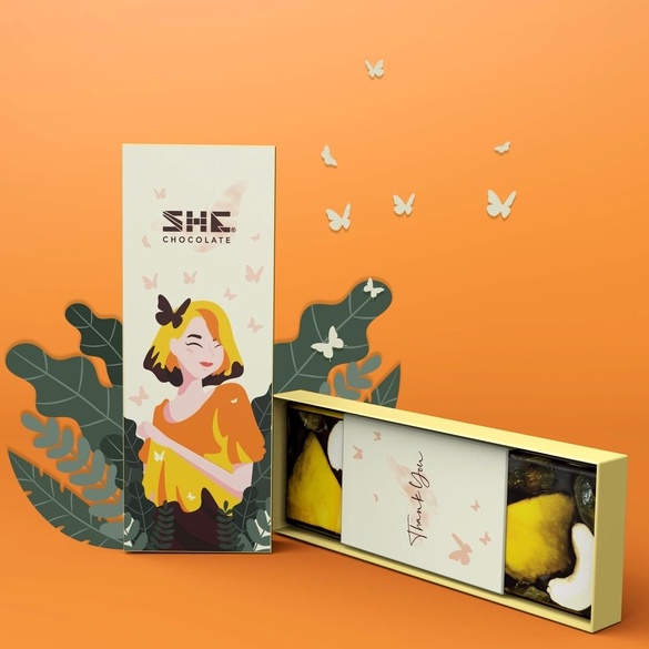 [ Quà tặng] Socola Trái cây và hạt dinh dưỡng - Hộp 50g - SHE Chocolate - Thích hợp làm quà tặng và bổ sung dưỡng chất