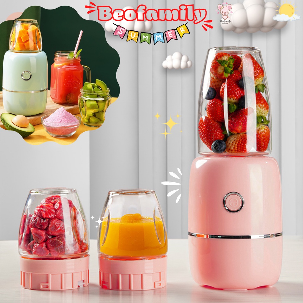 [6 LƯỠI DAO] Máy xay mini đa năng 3 cối xay sinh tố, đồ ăn dặm cho bé, xay thịt cá tuyệt vời - Beosmart