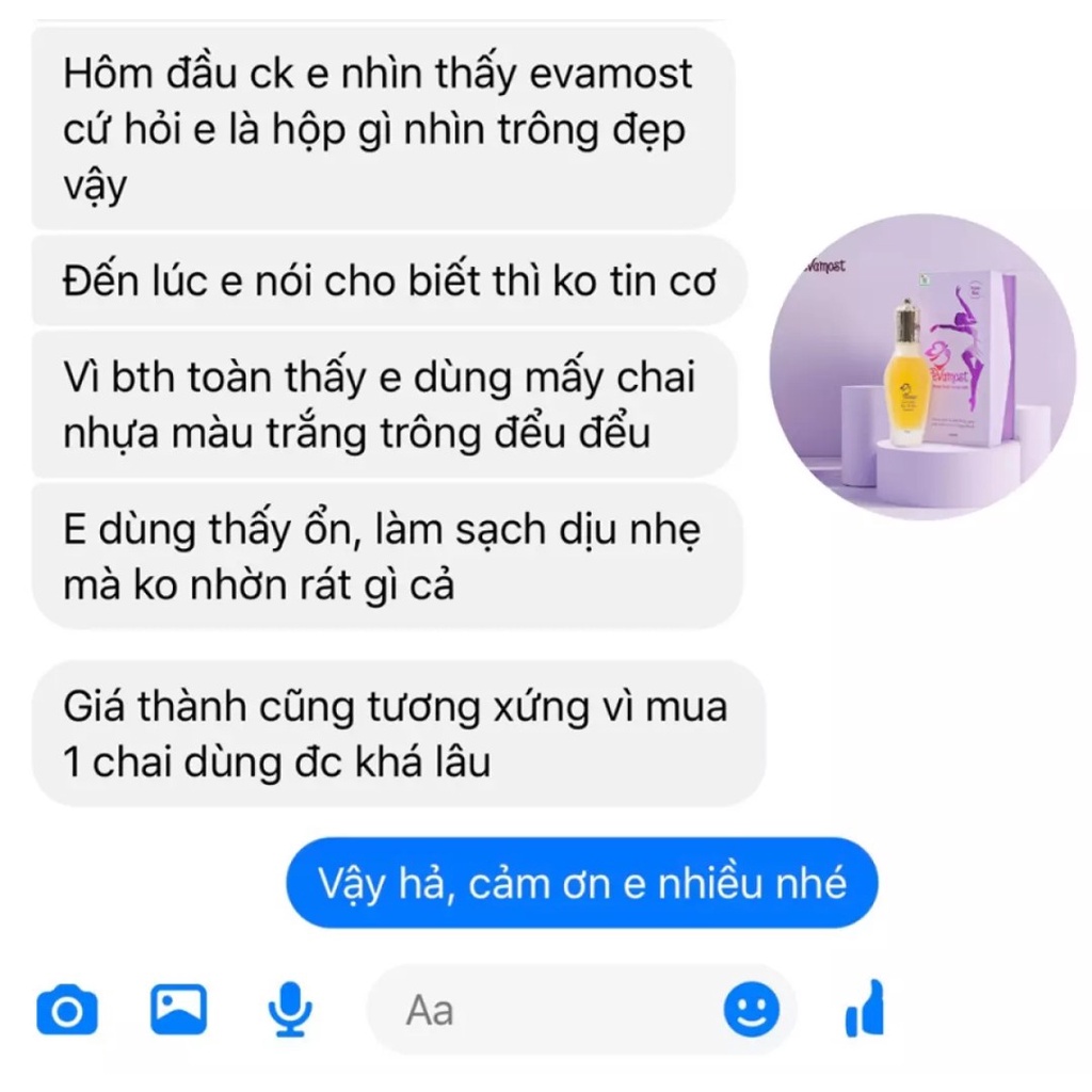 [chính hãng] Dung dịch vệ sinh Evamost 120ml - se khít, sạch thơm, làm hồng cô bé