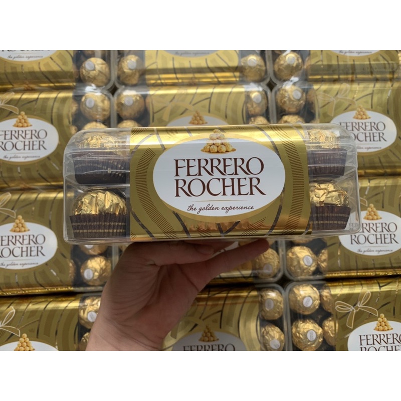 Date 3/24 -Socola Ferrero Rocher nhân hạt dẻ 375g của Ý - 30 viên