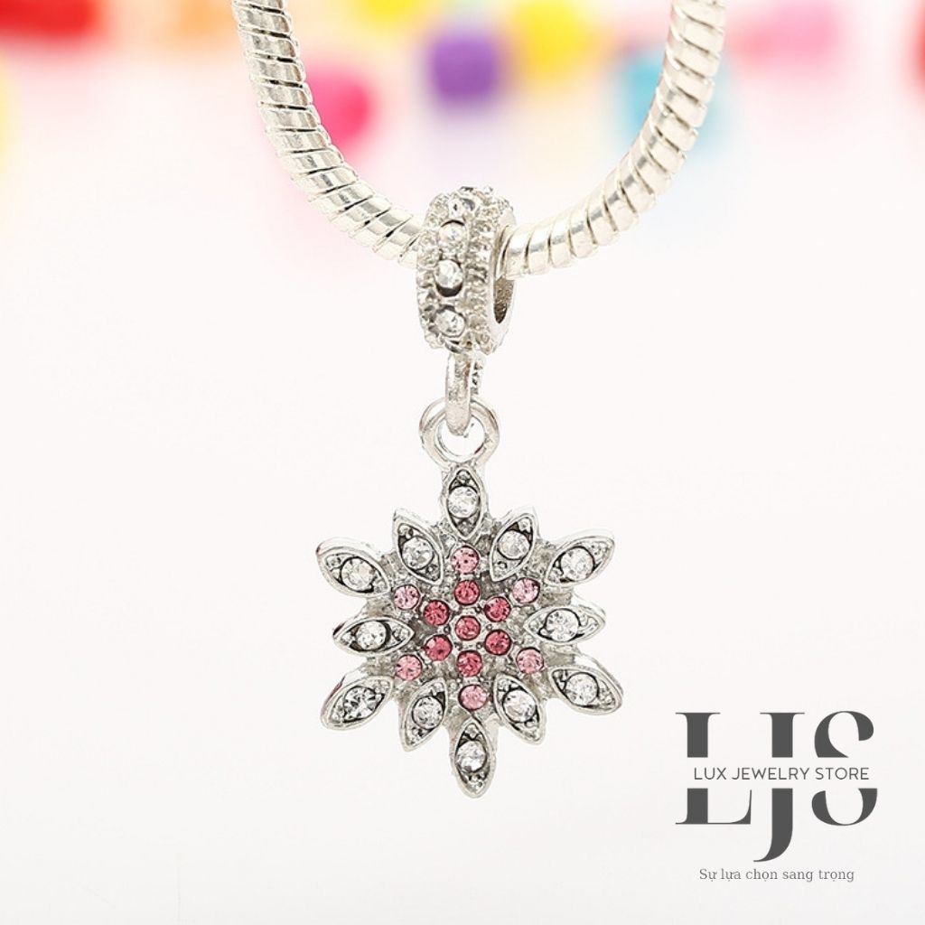 Charm Lux Jewelry, charm bông tuyết đính đá cho vòng pandora - LUX887