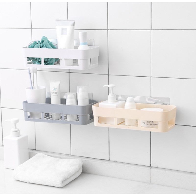 Combo 2 khau Chữ Nhật Dán Tường Để Đồ Nhà Tắm - Kệ Dán- Không khoan tường | BigBuy360 - bigbuy360.vn