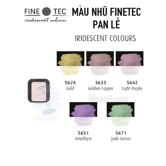 Màu nhũ Finetec Iridescent pan lẻ