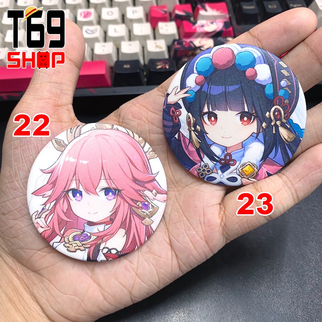 [38 mẫu] Huy hiệu game Genshin Impact (Size 5.8cm)