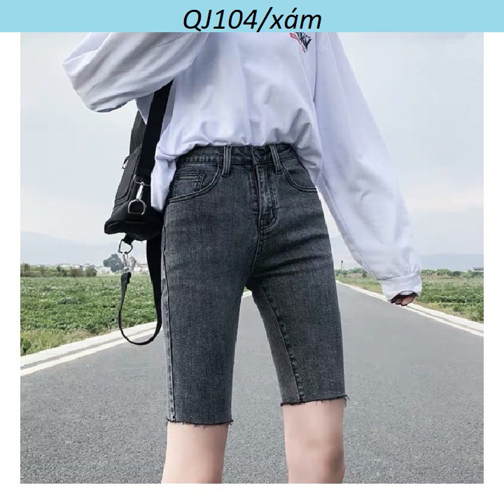 Quần Ngố Nữ Jeans Co Giãn Ôm Dáng QJ104
