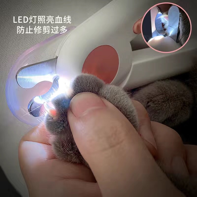 kìm cắt móng cao cấp vippro cho chó mèo có đèn pin soi tặng kèm 3 cục pin nhỏ