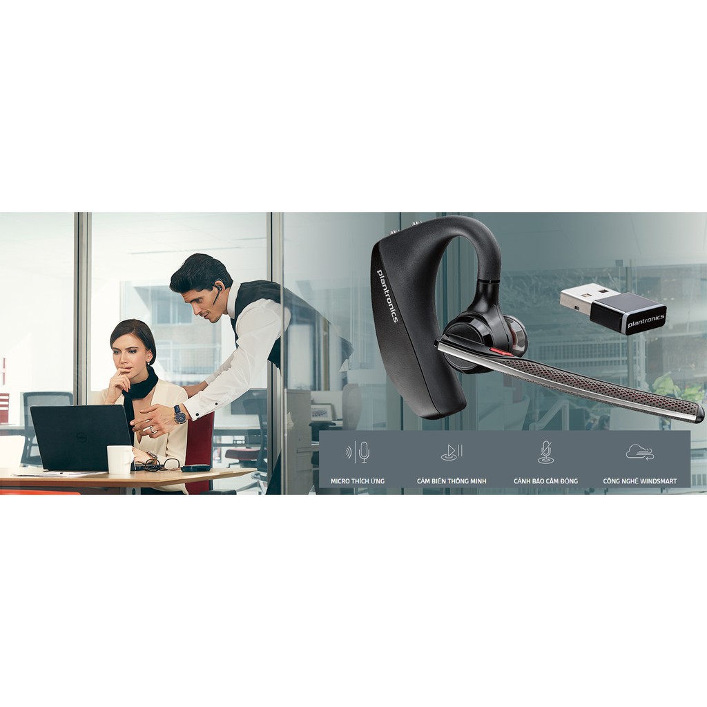 Tai nghe Bluetooth Plantronics VOYAGER 5200 đỉnh cao công nghệ + thời trang chính hãng bảo hành 1 đổi 1 trong 12 tháng