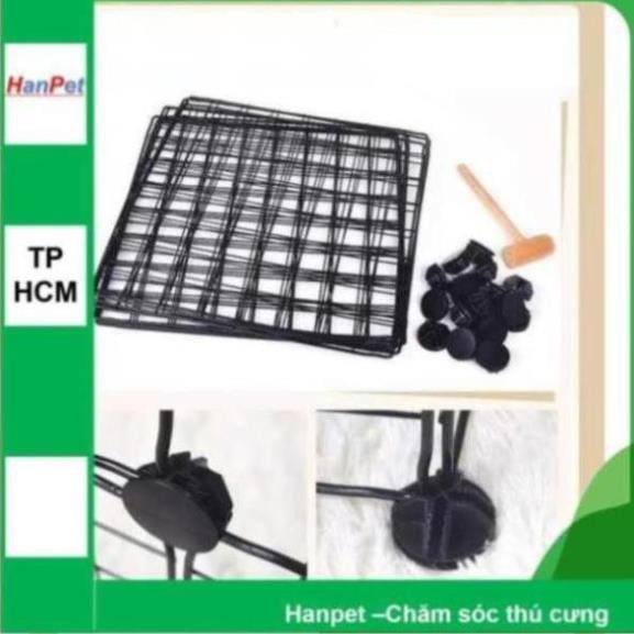 Bộ Chuồng quây chó mèo sóc thỏ 11 lưới + 1cửa+ Chốt Chuồng sắt sơn tĩnh điện -Chuồng quây chó mèo