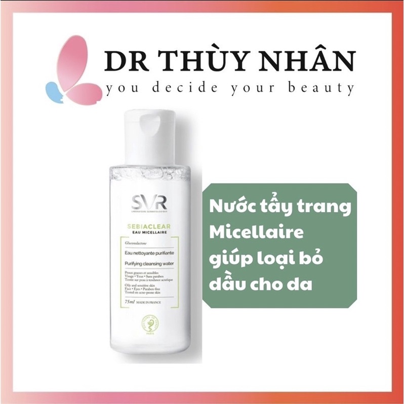 Date 5/2024 Nước Tẩy Trang Giảm Mụn SVR Sebiaclear Eau Micellaire 75ml