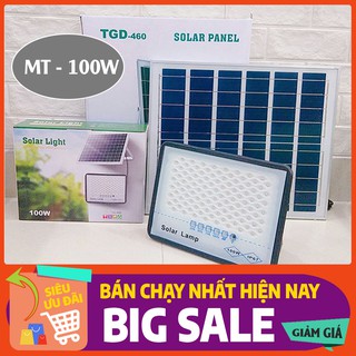 [MT100W] Đèn Năng Lượng Mặt Trời Solar Lamp MT100W - Khung Nhôm Nguyên Khối ,Chống Lóa Chống Nước, Bảo Hành 2 Năm