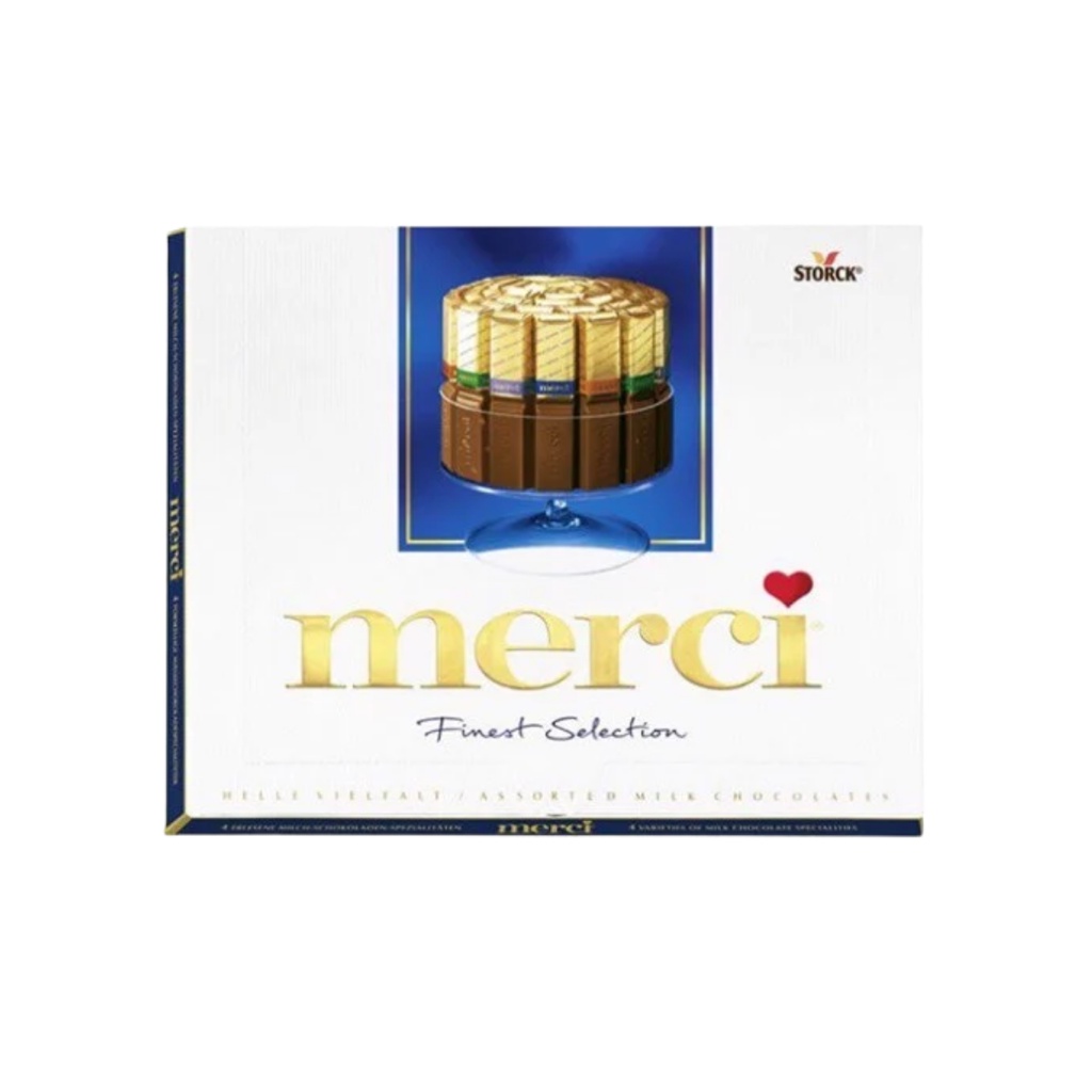 Socola sữa hỗn hợp Merci Finest Selection milk 250g KPHUCSINH - Hàng Chính Hãng