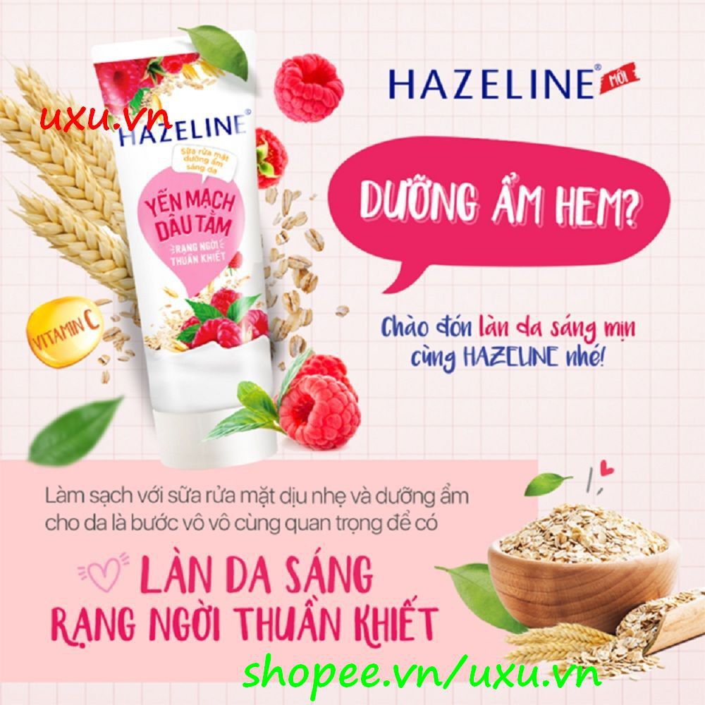 Sữa Rửa Mặt 50G Hazeline Yến Mạch Dâu Tằm Rạng Ngời Thuần Khiết, Với uxu.vn Tất Cả Là Chính Hãng.