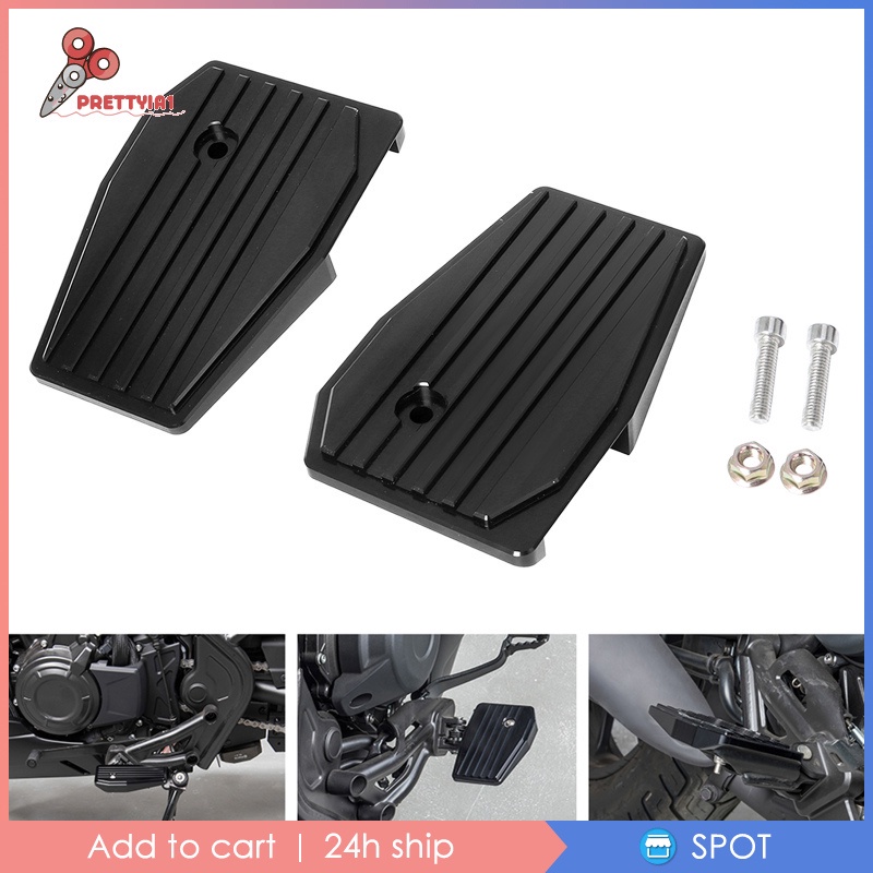 Bàn Đạp Gác Chân Bản Rộng Màu Bạc Prettyia1 Cho Xe Máy Honda Rebel CMX500 CMX300