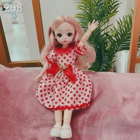 【HOT】Mới 30 cm thời trang Barbie 21 khớp Dress Up Doll 3D Real Eye Girl Play House Gift