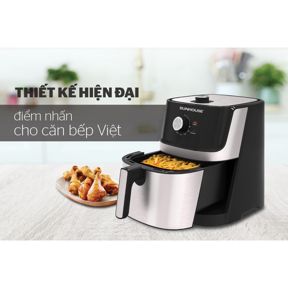 NỒI CHIÊN KHÔNG DẦU 6L SUNHOUSE SHD4027