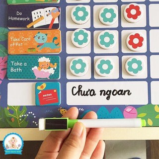 Bảng khen thưởng thành tích bằng gỗ nam châm cho bé rèn tính kỷ luật, tạo thói quen tốt cho bé HAPPY KIDS247