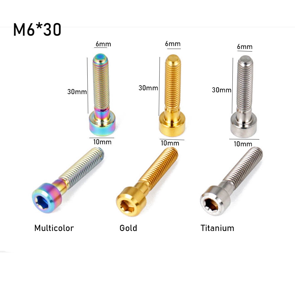 1 Ốc Vít 30/35/40mm Bằng Titan Chất Lượng Cao Cho Xe Đạp Leo Núi/BMX Ti M6