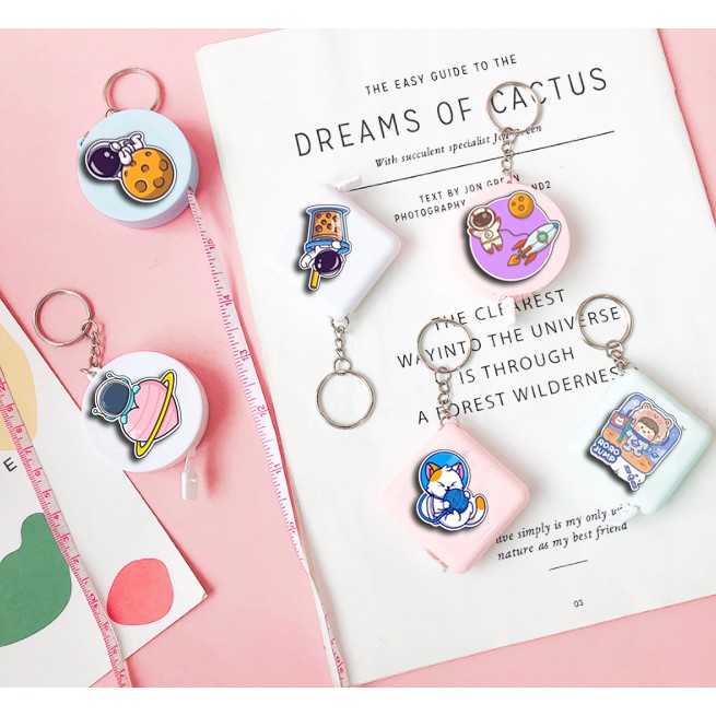 Móc chìa khoá kèm thước dây phi hành gia astronaut MKTD34 cute dễ thương hoạt hình thần tượng