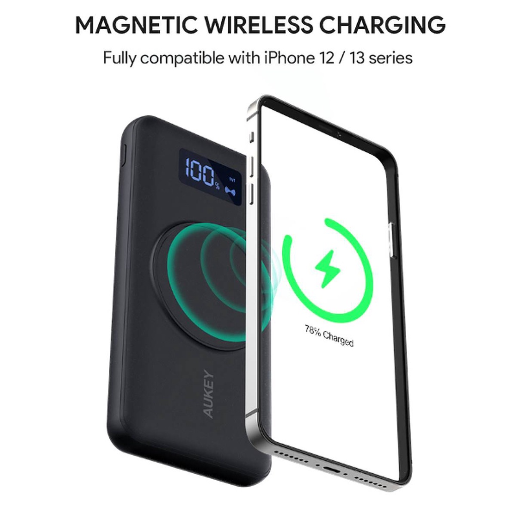 PIN DỰ PHÒNG HÍT NAM CHÂM 10.000MAH AUKEY PB-WL02i