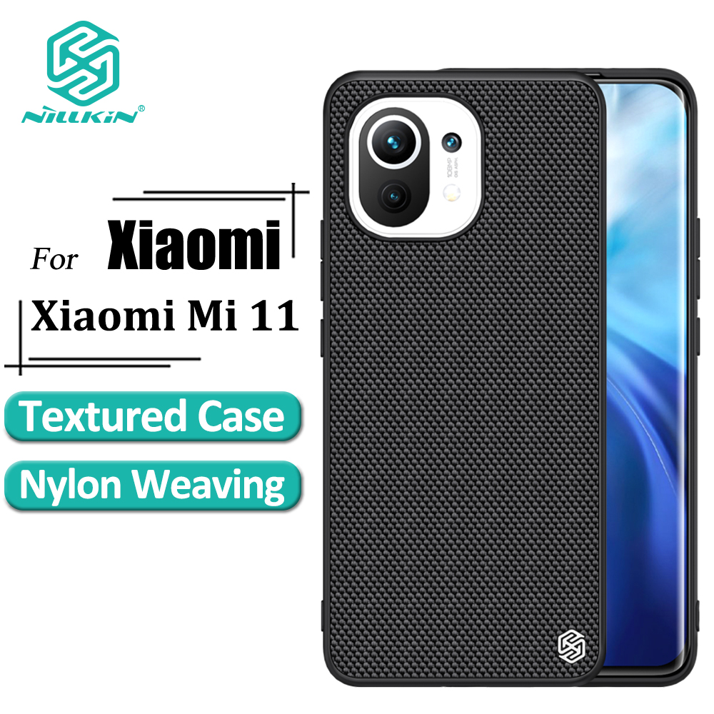 Ốp Điện Thoại Nillkin Bằng TPU + PC Họa Tiết Sợi Nylon Siêu Mỏng Chống Trượt Cho Xiaomi Mi 11