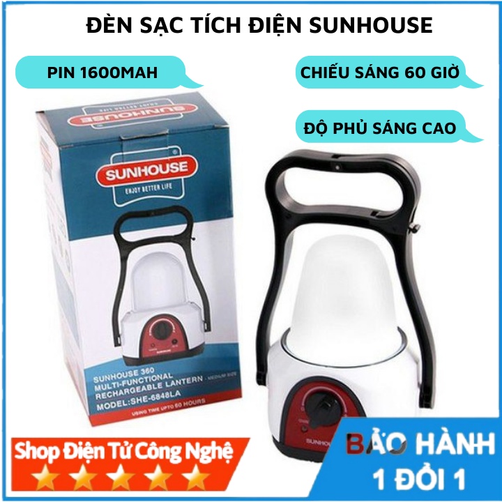 Đèn sạc tích điện đa năng SUNHOUSE SHE-6848LA