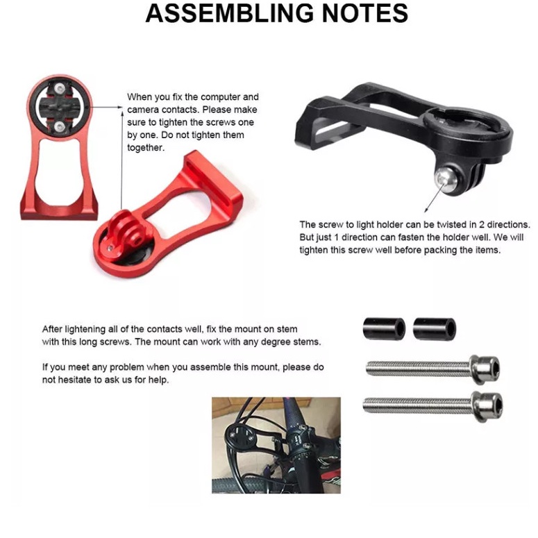 Pat đồng hồ gắn ghi đông, giá đỡ đồng hồ, đèn trước xe đạp ROCKBROS