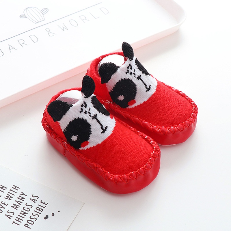 Đôi Vớ Chống Trượt Mềm Mại Họa Tiết Động Vật Hoạt Hình Cho Bé