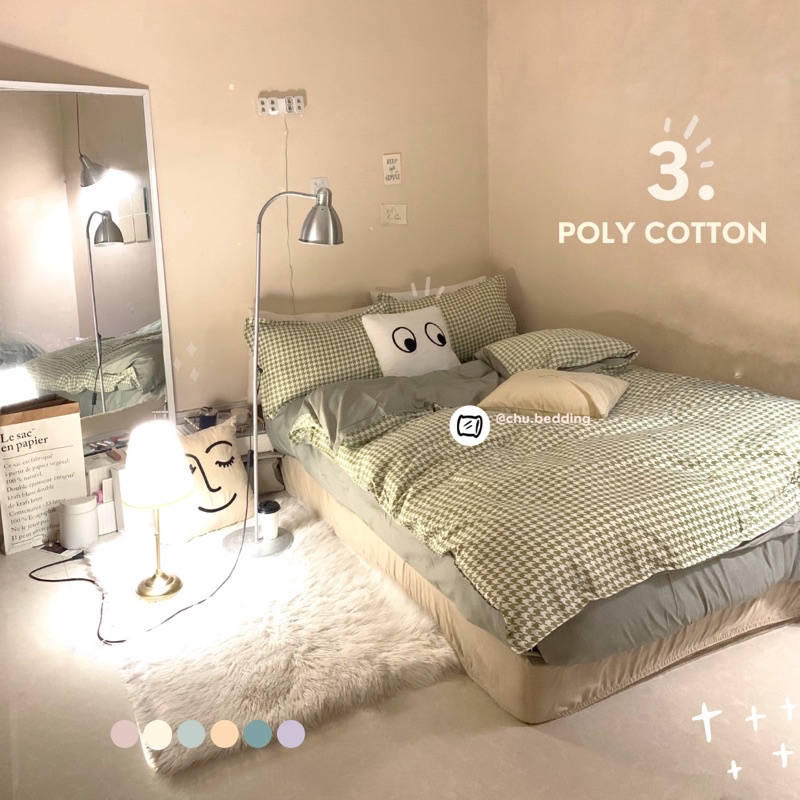 [HÀNG CÓ SĂN] FULL Bộ chăn ga gối 6 MÀU poly cotton: hoạ tiết ziczac | BigBuy360 - bigbuy360.vn