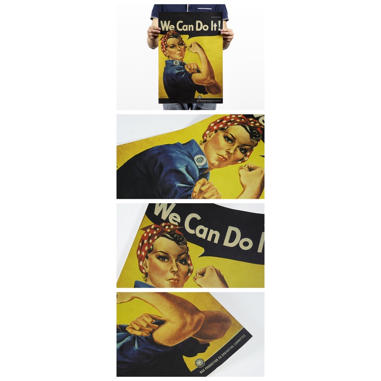 [H0509] Chúng ta có thể làm được!Tấm Poster 51x36cm Trang Trí Phong Cách Cổ Điển