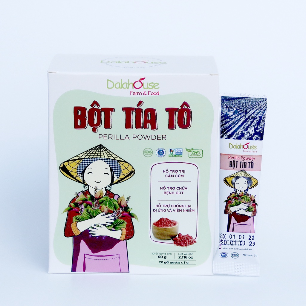 Bột tía tô nguyên chất Dalahouse Bột rau củ sấy lạnh hiệu quả