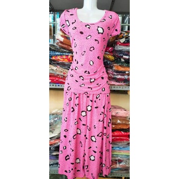 Bộ lửng tay ngắn quần ống rộng thun gân tầm ý(có size đại)