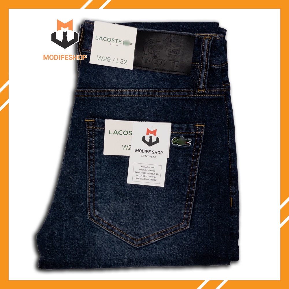 QUẦN Jean Nam Basic Xanh đậm Wash ống Slim Fit - Modife Shop