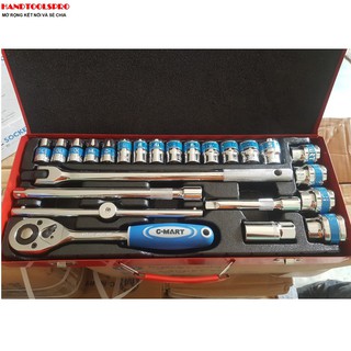 Bộ Tuýp 24 Chi Tiết Lục Giác Hệ Mét C-MART K0030