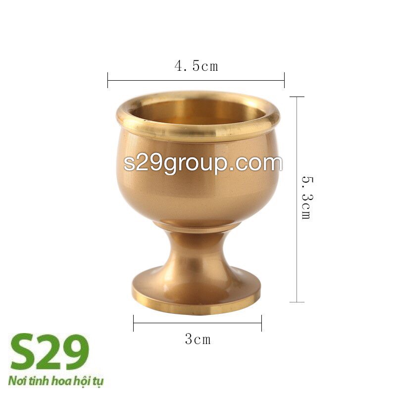 Compo 3 ly nước thờ cúng bằng đồng cao 5cm ,đồ thờ cao cấp,hàng chính hãng