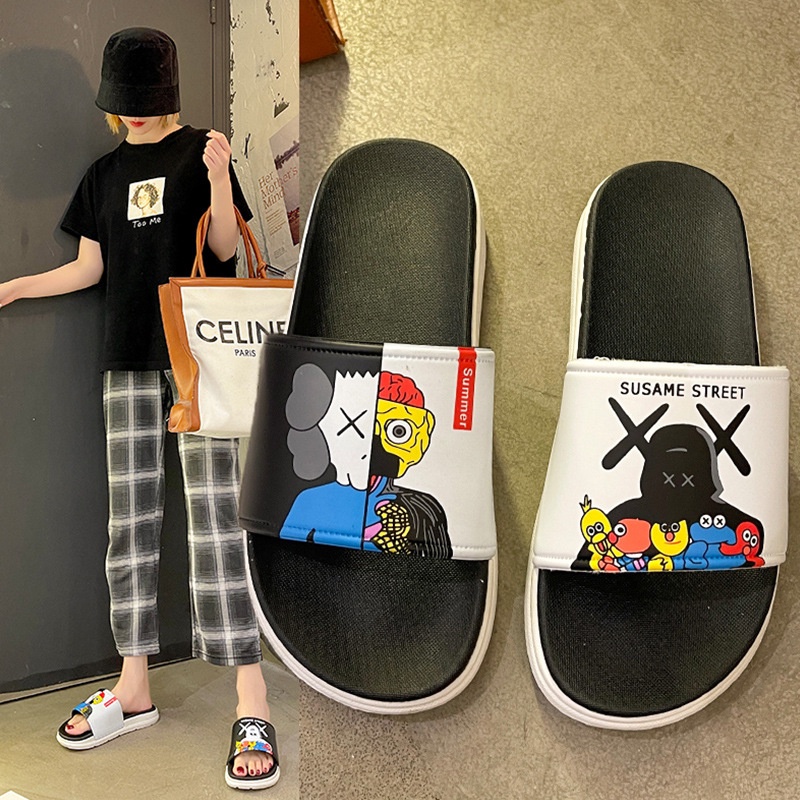 Dép lê đôi nam nữ quai ngang thời trang Susame x Kaws V2 phong cách ulzzang Hàn Quốc siêu Hot TH-52