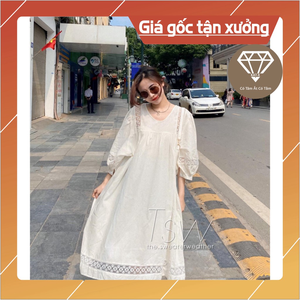 🍁 Đầm đũi trắng siêu dễ mặc siêu xinh
