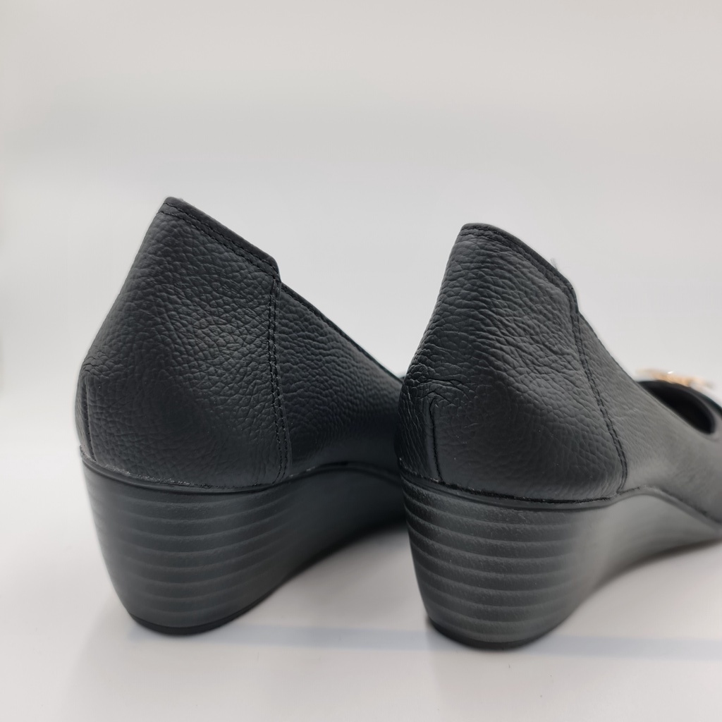 Giày đế xuồng nữ 5p mềm con ong Lunashoes (25803) giầy mũi nhọn da thật cao cấp dễ đi kiểu Hàn quốc nhiều màu
