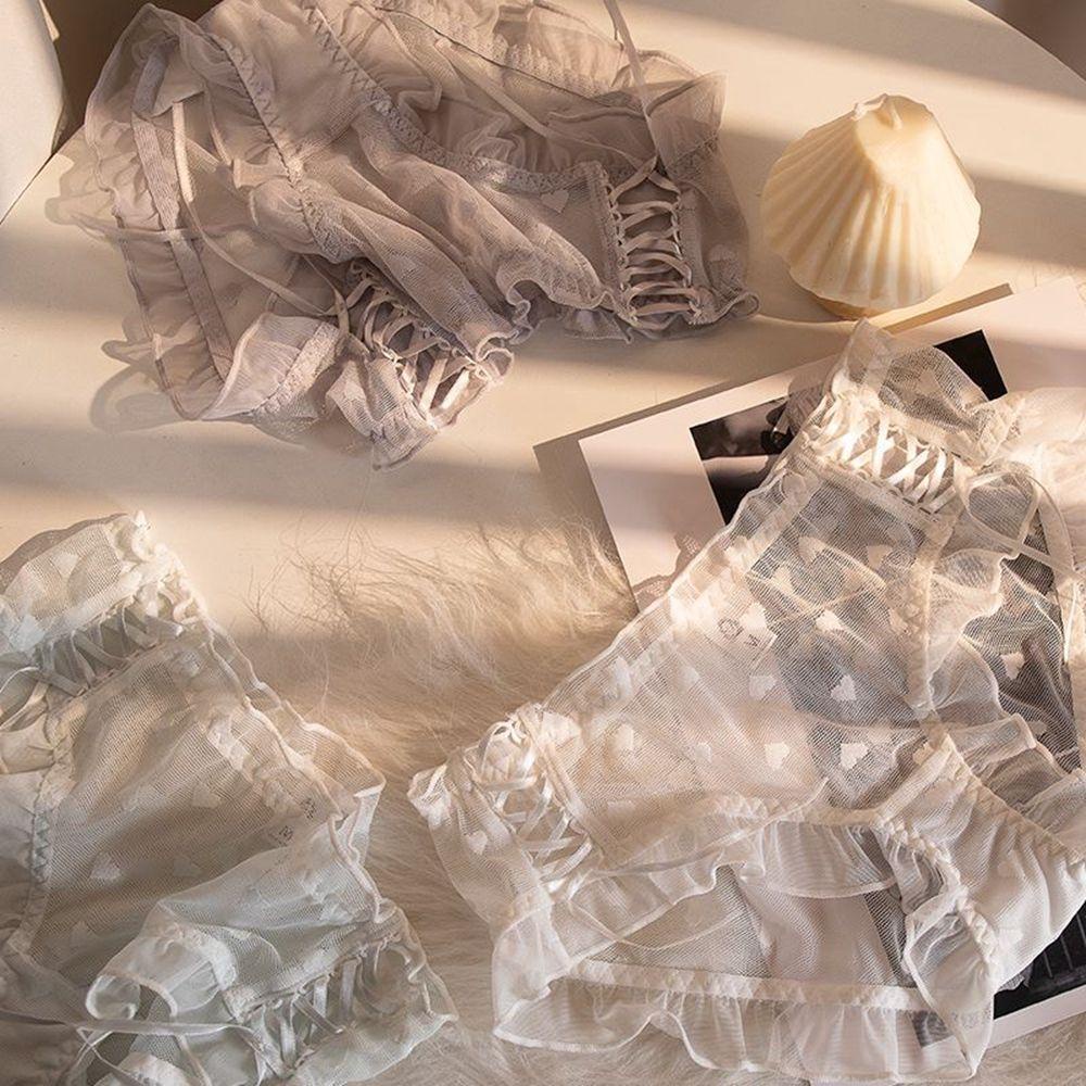 Needway Quần Lót Cotton Dây Chéo Lưng Vừa In Họa Tiết Thoáng Khí Cho Nữ