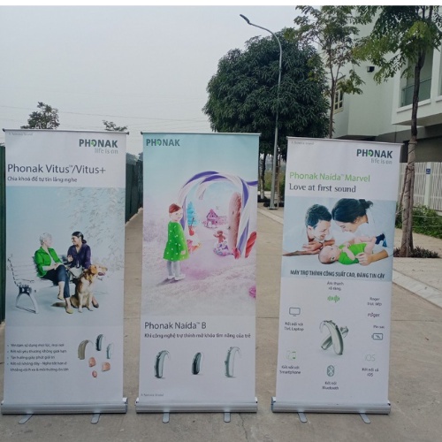 Standee Cuốn Nhôm Cao Cấp 0.6x1,6m - 0.8x2m, Khung standee cuốn nhôm cao cấp, cuốn nhôm tốt
