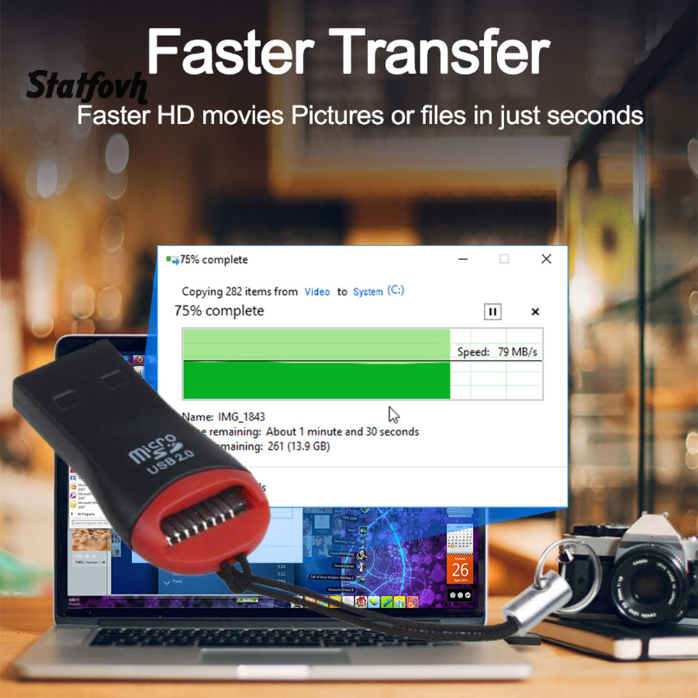Đầu Đọc Thẻ Nhớ Sdhc Tf Kỹ Thuật Số Usb 2.0 | BigBuy360 - bigbuy360.vn