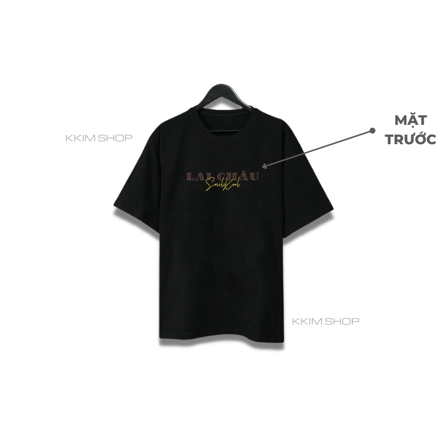 Áo thun tay lỡ LAI CHÂU, Áo phông 63 tỉnh thành Form rộng oversize, chất liệu Cotton KKIMSHOP