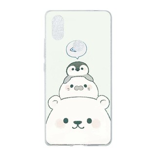 Ốp điện thoại silicon in hình gấu và cá cho Xiaomi Mi A2 6X
