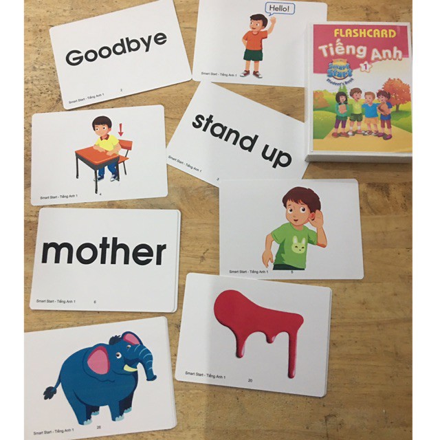 Thẻ Flashcard i-learn Smart start Lớp 1 khổ A5 ( In 2 mặt)