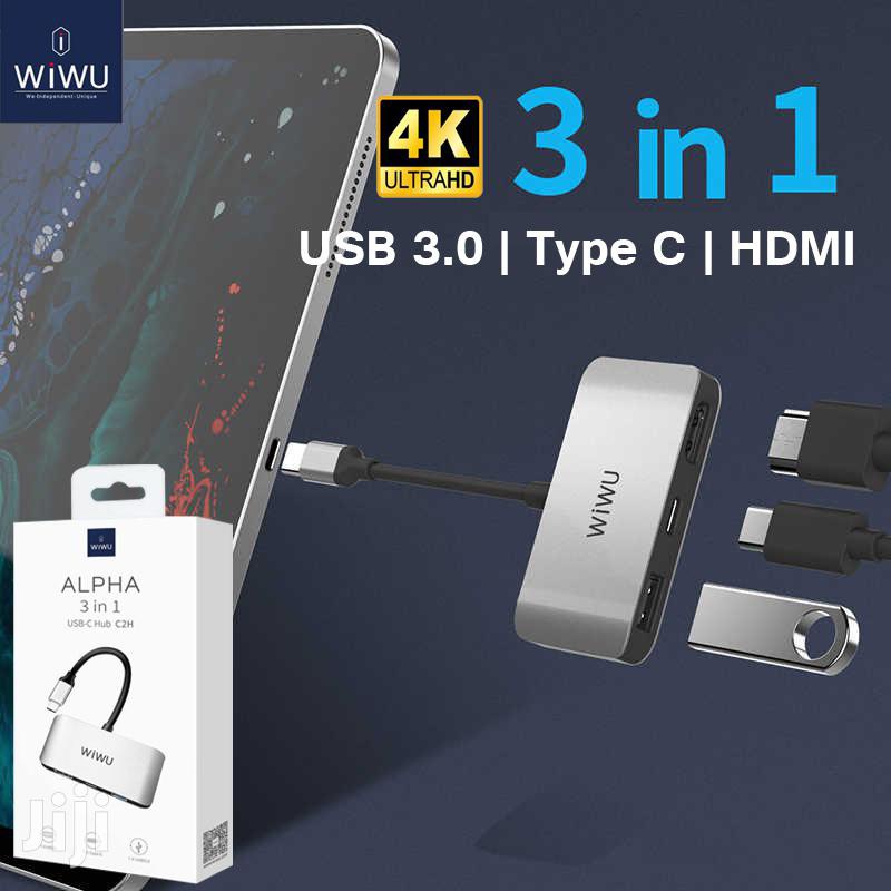 HUB adapter chuyển đổi 3-in-1 WIWU Alpha C2H hỗ trợ Macbook