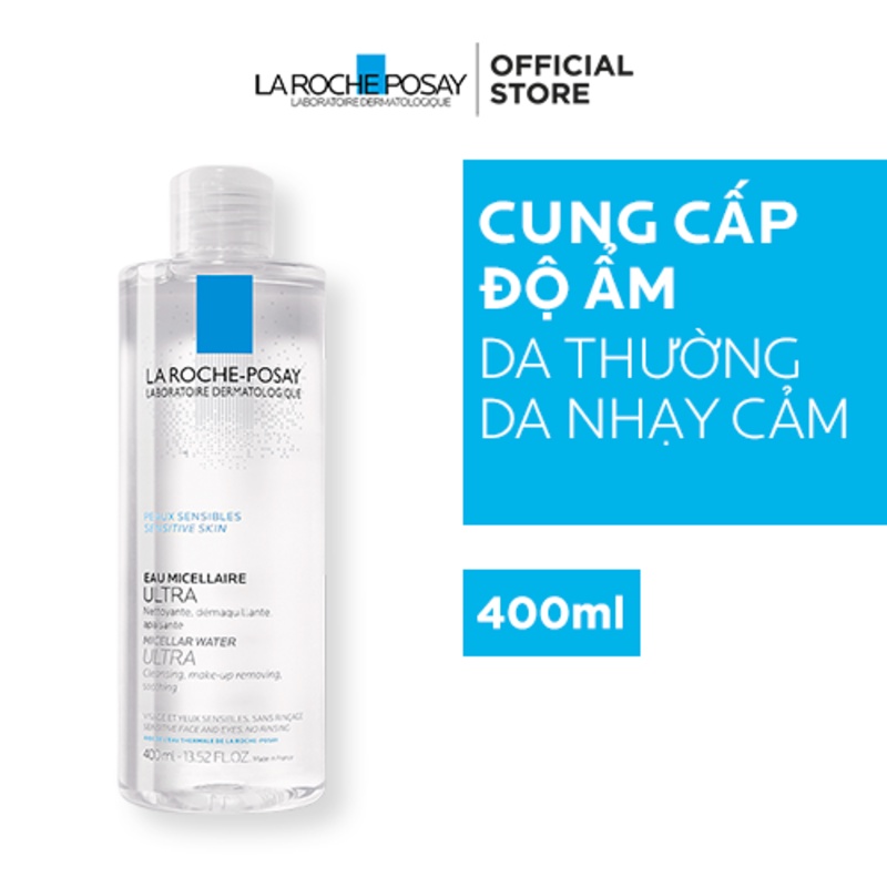 Nước làm sạch sâu và tẩy trang cho da nhạy cảm La Roche-Posay Micellar Water Ultra Sensitive Skin 400ml