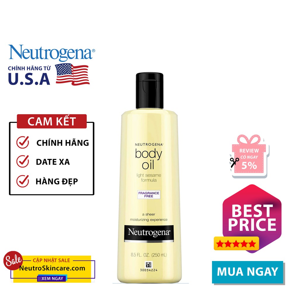 Tinh dầu Neutrogena Body Oil Light Sesame Formula