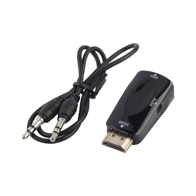 Đầu chuyển đổi HDMI lỗ cắm 1080P sang VGA 3.5mm tiện lợi