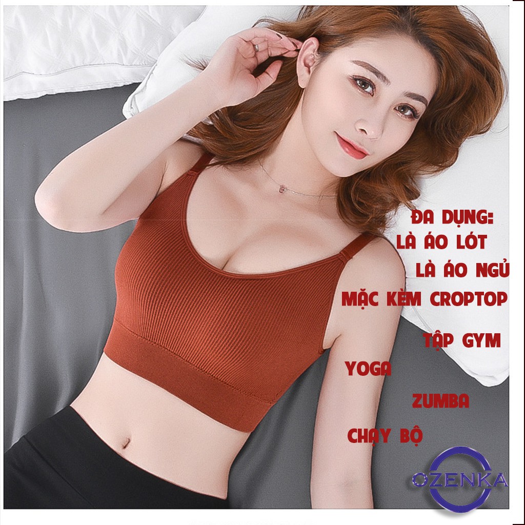 [Mã FAMAYWA giảm 10K đơn 50K] Áo bra tập gym đẹp, áo lót nâng ngực mặc kèm croptop có dây điều chỉnh được FATE 259